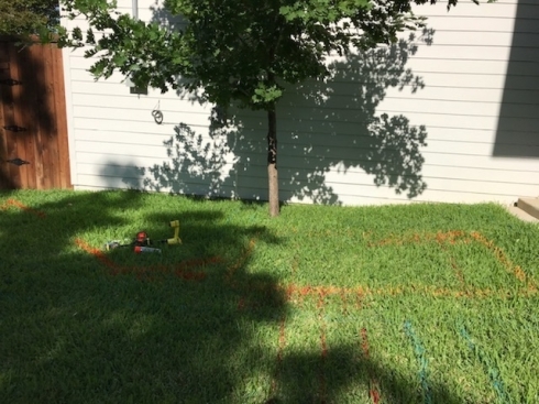 Sewer Line Rerouted for Swimming Pool Near Fort Worth, Texas,