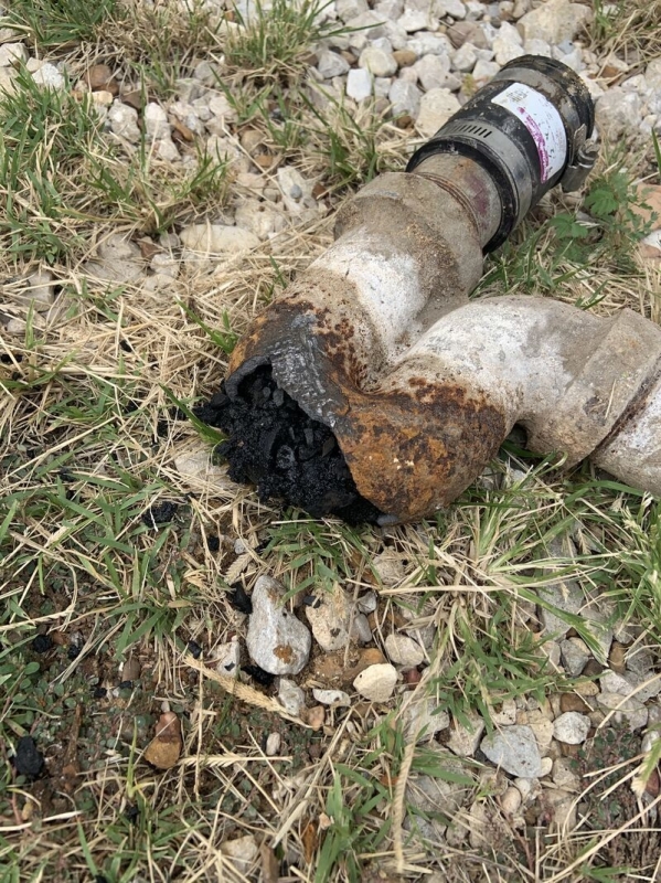 Deteriorated Cast Iron Pipe